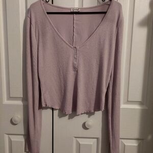 NWOT Free People Intimately Henley Top Sz L